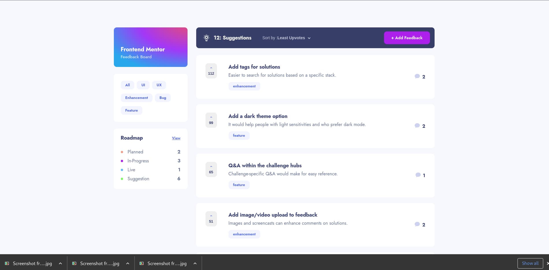 feedbacks website overview